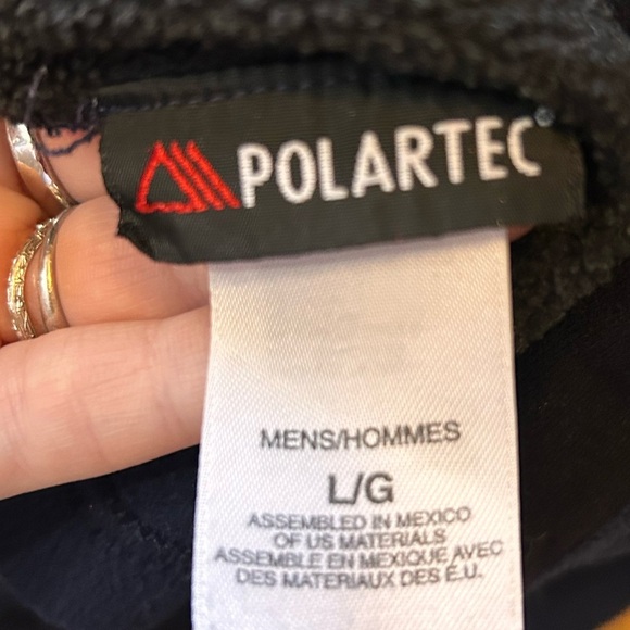 Northface 1/4 zip men’s navy and black fleece size large - Picture 6 of 9